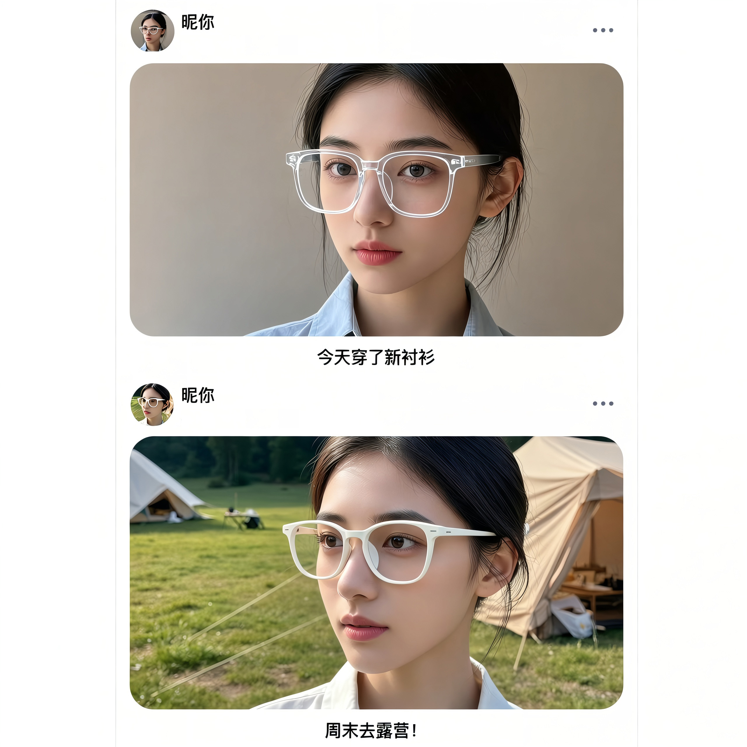 微信朋友圈模拟图